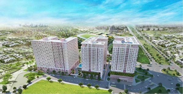 Phối toàn cảnh dự án khu căn hộ  Sun Tower