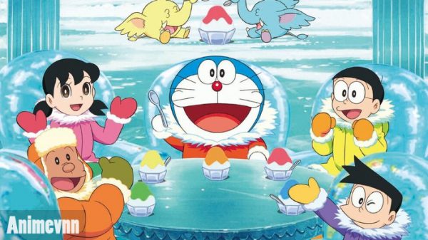 Doraemon Nobita và chuyến phiêu lưu đến Nam cực Kachi Kochi Doraemon Nobita no Nankyoku Kachikochi Daibōken 2017 600x337 - Top 10 Doremon dài tập
